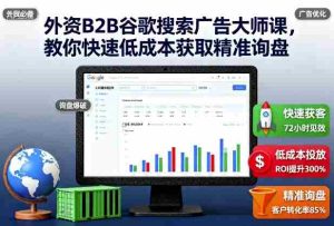 外资B2B谷歌搜索广告大师课,教你快速低成本获取精准询盘-湘创网