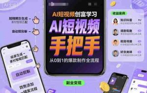AI短视频创富学习,手把手教会你制作AI短视频-湘创网