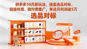 （16364期）拼多多10月新玩法，涵盖选品对标、链接布局、微付费推广，单店月利润破5万-湘创网