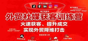 外贸社媒获客训练营,火速获客、提升成交,实现外贸降维打击-湘创网