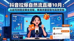 (16339期)抖音拉爆自然流直播10月:从起号到稳定期全流程,精准流量获取与高效变现-湘创网