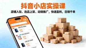 （16386期）2025抖音小店实操课，店铺入驻、选品上架、动销推广，快速盈利，日销千单-湘创网