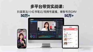 (16254期)多平台带货实战课18.0:抖音算法/小红书笔记/视频号直播,单账号月GMV50w+-湘创网
