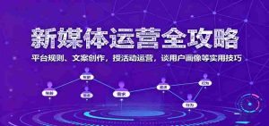 新媒体运营全攻略:平台规则、文案创作,授活动运营,谈用户画像等实用技巧-湘创网