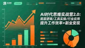 (16506期)AI时代思维实战营2.0:底层逻辑/工具实操/行业应用 提升工作效率+副业变现-湘创网