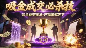吸金成交必杀技,吸金成交魔法-产品销冠天下-湘创网
