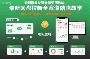 最新网盘拉新全赛道陪跑教学,0投入操作简单,一周内就可以见到成果-湘创网