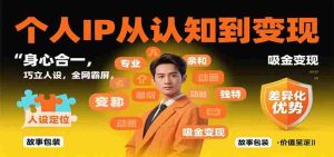 个人IP从认知到变现,身心合一,巧立人设,全网霸屏,吸金变现-湘创网