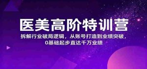 医美高阶特训营，拆解行业破局逻辑，从账号打造到业绩突破，0基础起步直达千万业绩-湘创网