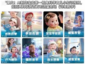 爆火!AI制作宝宝第一视角科学育儿小知识视频,短短两月获赞百万的流量密码(详细教学)-湘创网