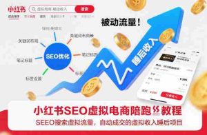 小红书SEO虚拟电商陪跑教程，实现seo搜索被动流量，自动成交的被动收入睡后项目-湘创网