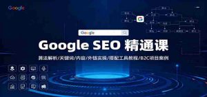 Google SEO 精通课：算法解析/关键词/内容/外链实操/搭配工具教程/B2C项目案例-湘创网