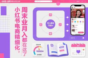 小红书电商精细化运营全流程,周末副业月入1W+,全套方法都在这了-湘创网