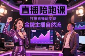 直播陪跑课，金牌主播自然流打爆直播间，复制高变现玩法-湘创网