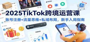 2025TikTok跨境运营课:账号注册+流量思维+私域布局,新手入局指南-湘创网