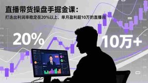（16727期）直播带货操盘手掘金课：打造出利润率稳定在20%以上、单月盈利超10万的直播间-湘创网