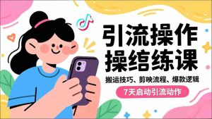 (16809期)抖音引流实操跟练课,搬运技巧、剪映流程、爆款逻辑,7天启动引流动作-湘创网