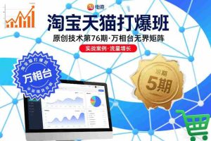 淘宝天猫打爆班原创技术第76期，万相台无界矩阵-湘创网