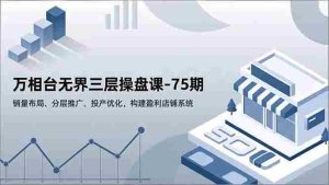 （16769期）万相台无界三层操盘课-75期，销量布局、分层推广、投产优化，构建盈利店铺系统-湘创网