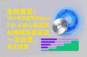 全网首发！10小时深度剖析Sora 2.0：从核心基础到AI视频场景实战，一次讲透，毫无保留-湘创网