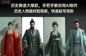 历史赛道大爆款，手把手教你用AI制作历史人物题材短视频，快速起号涨粉-湘创网