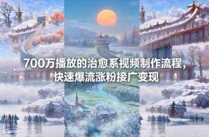 700万播放的治愈系视频制作流程，快速爆流涨粉接广变现-湘创网