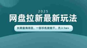 长期蓝海项目揭秘:网盘拉新最新玩法,一部手机就能干,当天见收益,月入1W+-湘创网