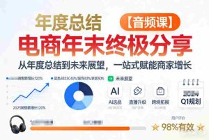 电商年未终极分享,从年度总结到未来展望,一站式赋能商家增长【音频课】-湘创网