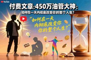 付费文章：450万油管大神：如何在一天内彻底改变你的整个人生？-湘创网