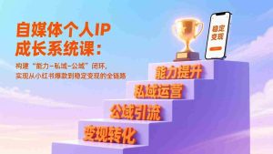 (17192期)自媒体个人IP成长系统课:构建“能力-私域-公域”闭环,实现从小红书爆款到稳定变现的全链路-湘创网