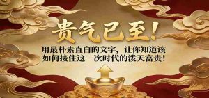 付费文章：贵气已至！用最朴素直白的文字，让你知道该如何接住这一次时代的泼天富贵！-湘创网