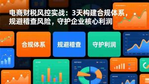 （17197期）电商财税风控实战：3天构建合规体系，规避稽查风险，守护企业核心利润-湘创网