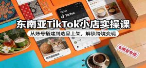 东南亚TikTok小店实操课：从账号搭建到选品上架，解锁跨境变现-湘创网