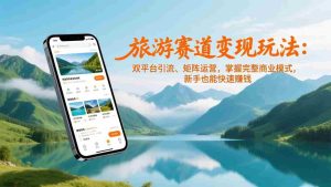 （17153期）旅游赛道变现玩法：双平台引流、矩阵运营，掌握完整商业模式，新手也能快速赚钱-湘创网