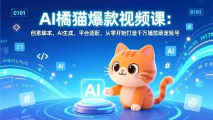 （17091期）AI橘猫爆款视频课：创意脚本，AI生成，平台适配，从零开始打造千万播放萌宠账号-湘创网