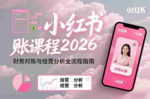小红书对账课程2026，财务对账与经营分析全流程指南-湘创网