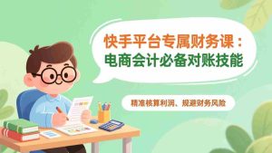 （17167期）快手平台专属财务课：电商会计必备对账技能，精准核算利润、规避财务风险-湘创网