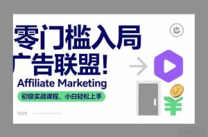 零门槛入局广告联盟！Affiliate Marketing初级实战课程，小白轻松上手-湘创网