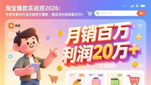（17209期）淘宝爆款实战班2026：手把手教你打造月销百万爆款，稳定月利润突破20万+-湘创网