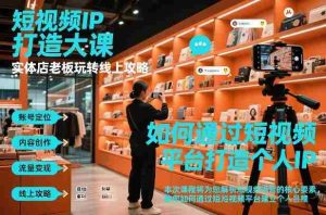 短视频ip打造大课，实体店老板玩转线上攻略-湘创网