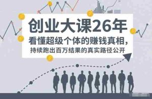 百万IP成交创业大课26年,看懂超级个体的賺钱真相,持续跑出百万结果的真实路径公开-湘创网