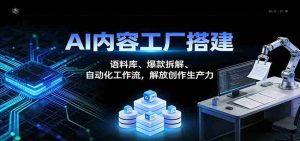 AI内容工厂搭建:语料库、爆款拆解、自动化工作流,解放创作生产力-湘创网