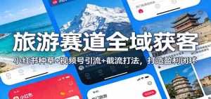 旅游赛道全域获客:小红书种草+视频号引流+截流打法,打造盈利闭环-湘创网