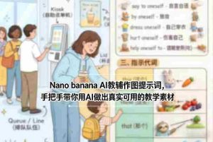 Nano banana AI教辅作图提示词，手把手带你用AI做出真实可用的教学素材-湘创网