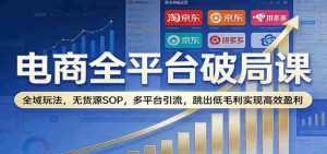 电商全平台破局课：全域玩法，无货源SOP，多平台引流，跳出低毛利实现高效盈利-湘创网