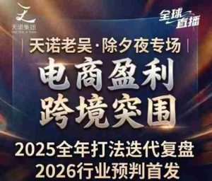 天诺老吴2026除夕夜专场电商小春晚盈利跨境突围，覆盖全域流量、电商运营、企业降本、IP私域、本地生意全赛道-湘创网