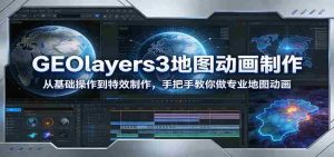 GEOlayers3地图动画制作：从基础操作到特效制作，手把手教你做专业地图动画-湘创网