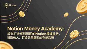 （17423期）Notion Money Academy：教你打造有利可图的Notion模板业务，赚取收入，打造无需露面的在线品牌-湘创网