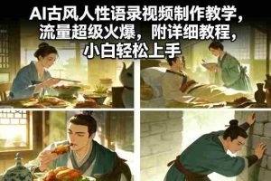 AI古风人性语录视频制作教学，流量超级火爆，附详细教程，小白轻松上手-湘创网