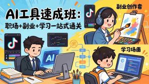 （17650期）AI工具速成班：职场+副业+学习一站式通关，20+爆款类型+剪映技巧+抖音算法，0基础快速上手-湘创网